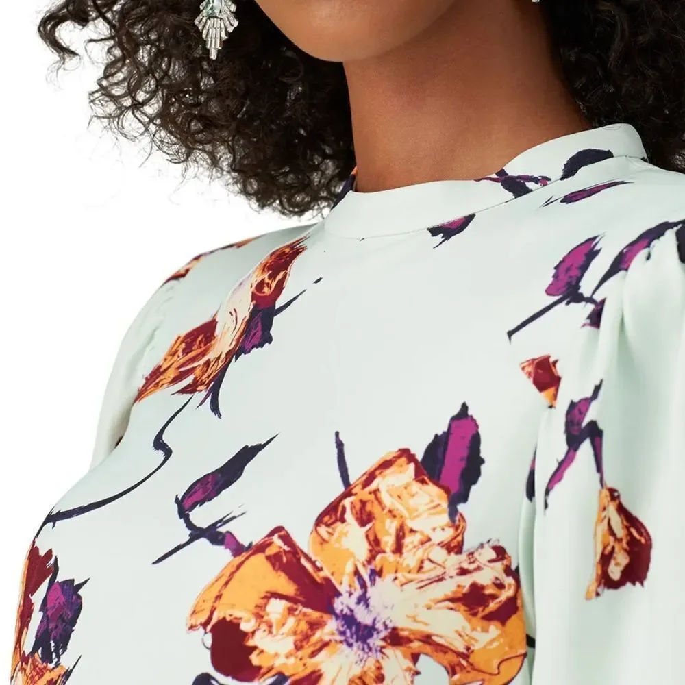 A.L.C. Jane Draped Floral Dress Floral Print Mini Dress Size: S